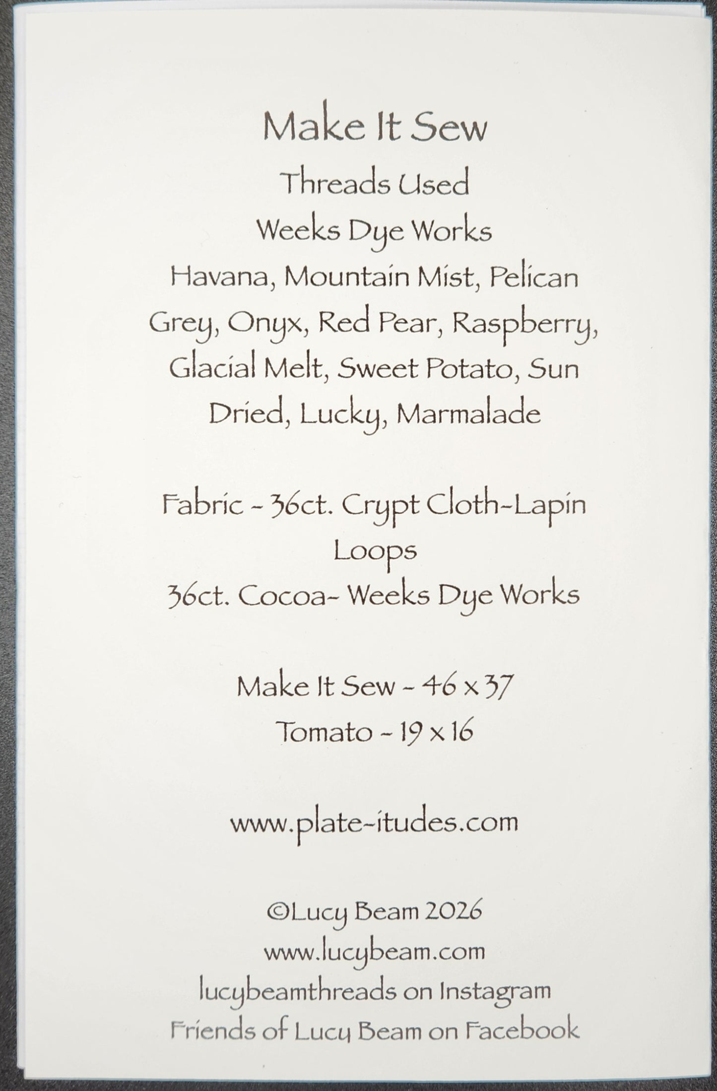 Make It Sew - Plate-i-tudes