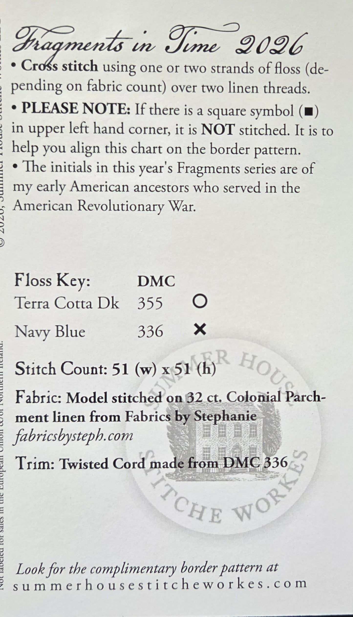 Fragments in Time 2026 - Patriotic Quaker - Number Four