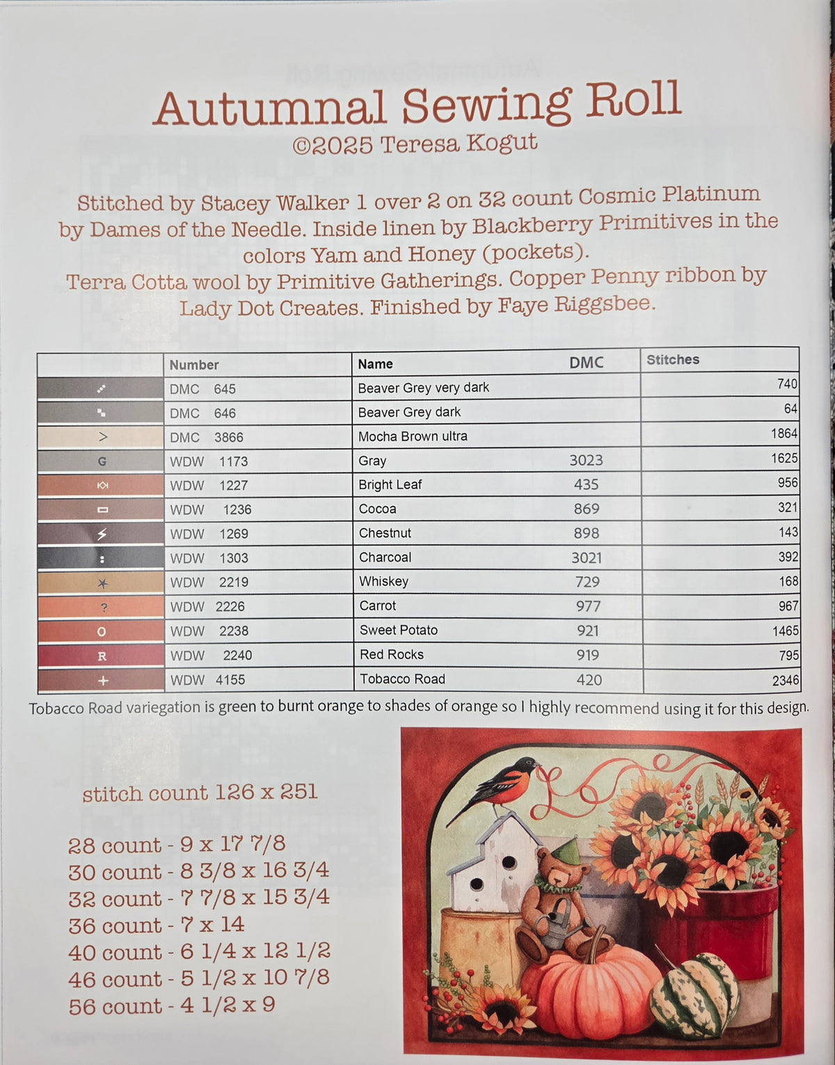 Autumnal Sewing Roll